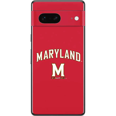 University of Maryland Collegiate Text Red Pixel Skins